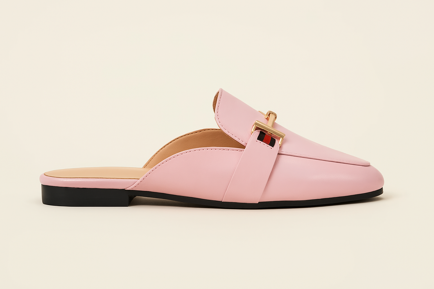 Women's Pink European Flat Style Mules