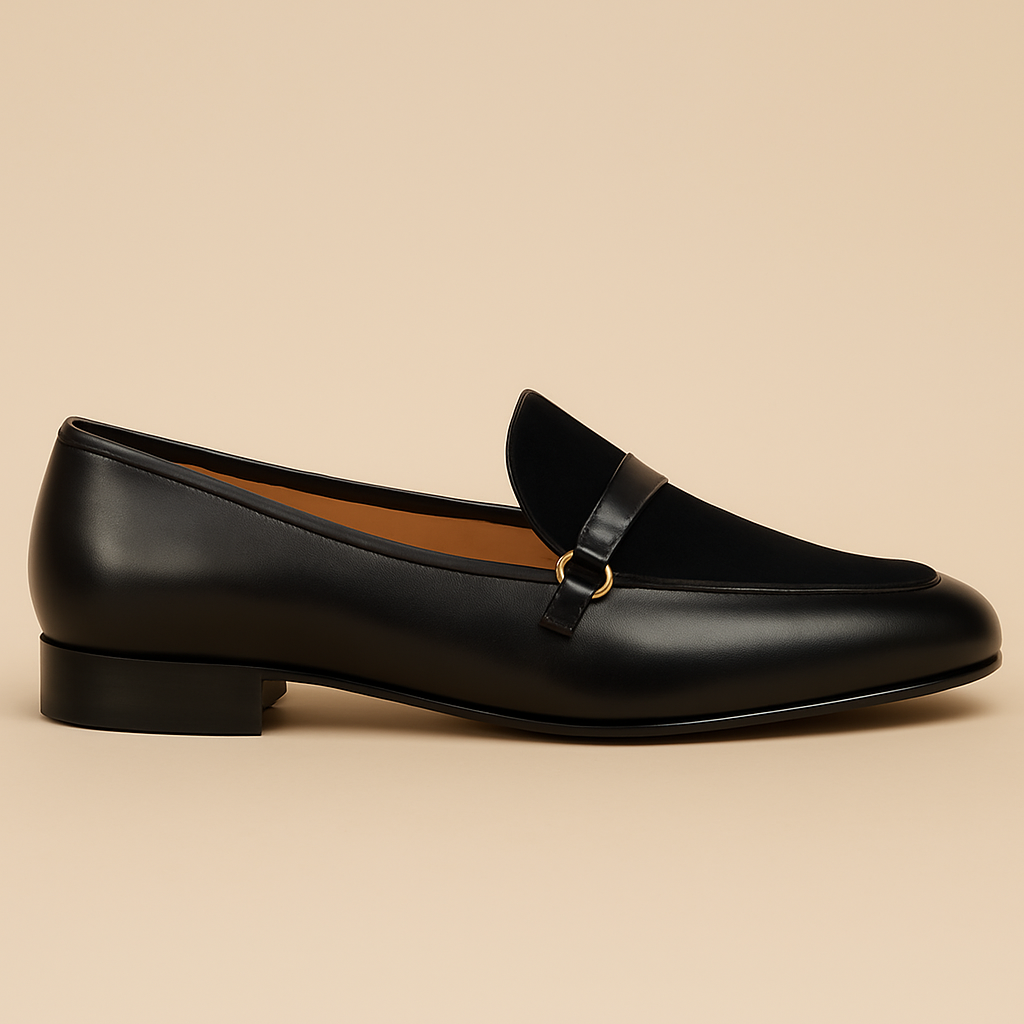 Men's Polished Leather Belgian Loafers