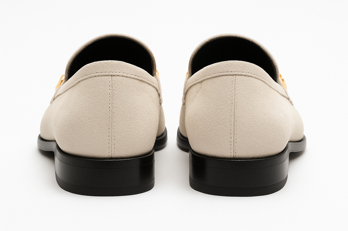 Men's Beige Suede Leather Loafers