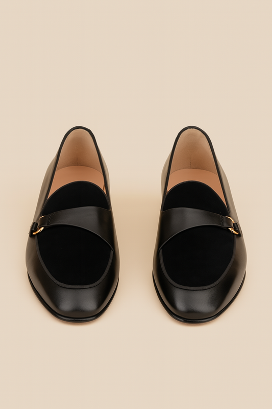 Men's Polished Leather Belgian Loafers